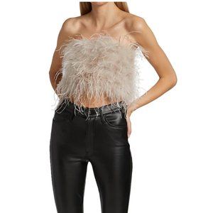 LaMarque Zaina Feather Top NWT